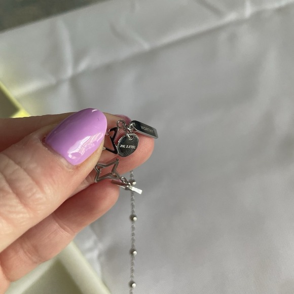 Valencia Key x Kerstin Lindquist Sand Dollar Starfish Charm Necklace Silver New - Picture 6 of 8